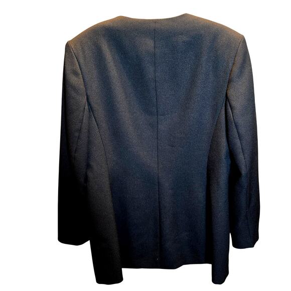 Emily 10 Black Floral Women's Blazer Jacket Suit Coat Misses M Medium Textured - Picture 5 of 6